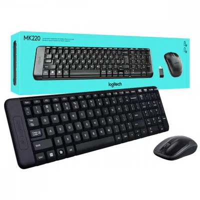 Logitech MK220 Wireless Keyboard & Mouse – English, Black